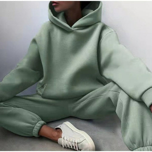 Essential Winter Hoodie Sweat Set Turquoise / M GD Home Goods