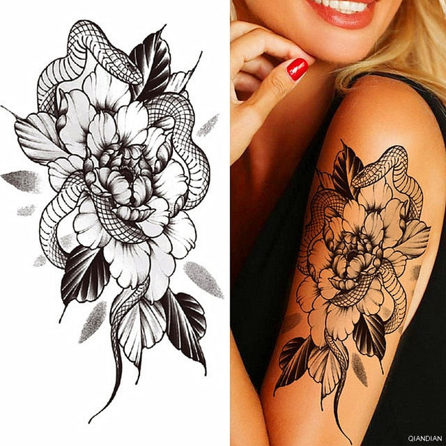 Flowers and Animals Body Tattoos 24 GD Home Goods