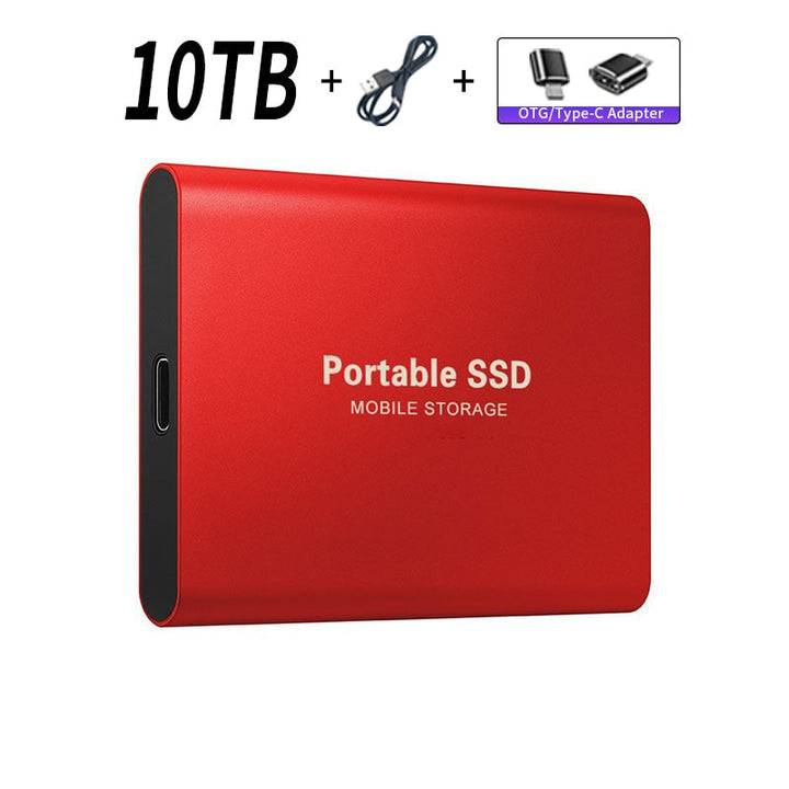 Portable SSD Mobile Storage Red 10TB