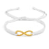 Infinity Charm Couple Bracelet White-G