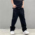 Streetwear Embroidery Baggy Jeans Black / L(170-175cm 52kg)