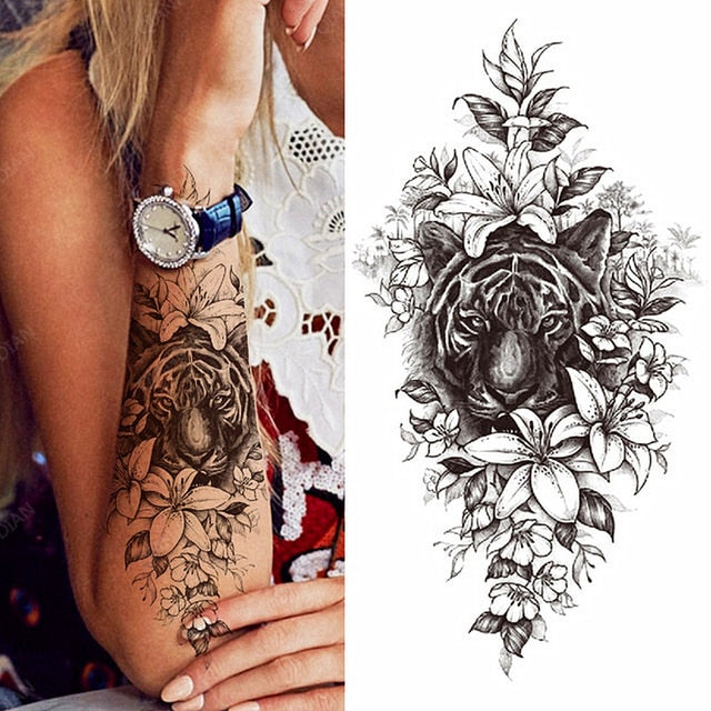 Flowers and Animals Body Tattoos 8 GD Home Goods
