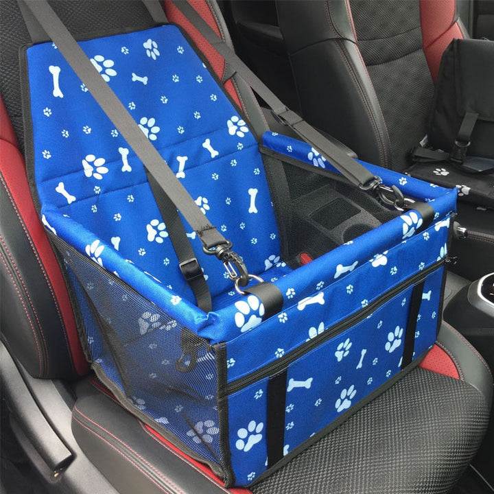 Pet Car Seat Bag Blue Bone Prints / 40x32x24cm