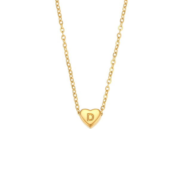 Heart-Shaped Pendant Necklace D