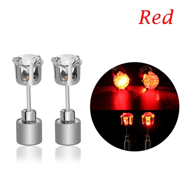 Crystal Earrings - LED Glowing Crystal Earrings Red / 1 Pair GD Home Goods