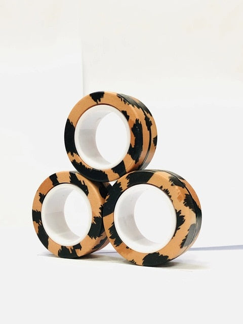 3pcs Finger Magnetic Rings Leopard print