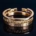 Luxury Roman Number 316L Wristband Gold Set