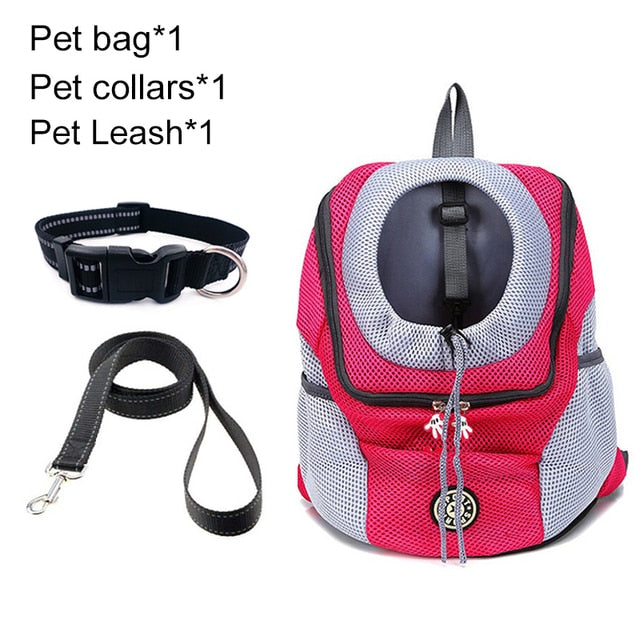 Pet Travel Carrier Bag Rose red set / L for 10-13kg