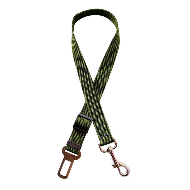 Adjustable Dog Safety Seat Belt Army Green GD Home Goods