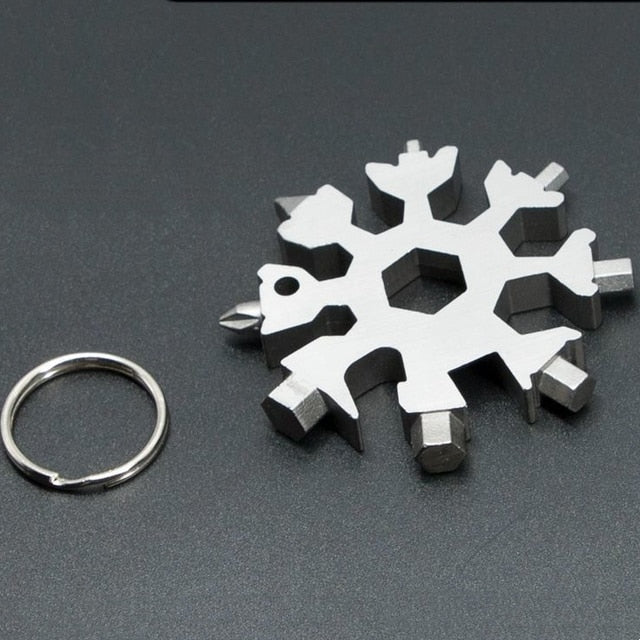 18-in-1 Stainless Steel Snowflakes Multi-tool Silver GD Home Goods