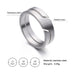 Silver Color Unisex Stainless Rings Style 4 Black / 7