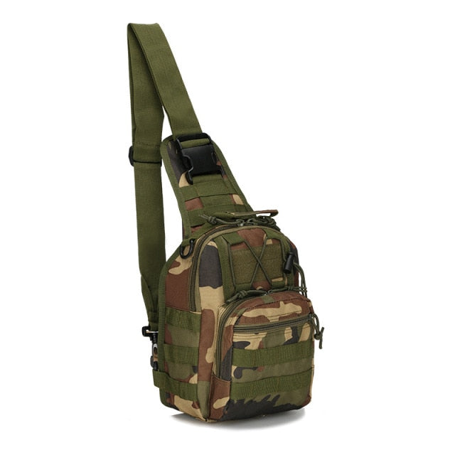Hiking Trekking Tactical Backpack Green Camouflage / 20L