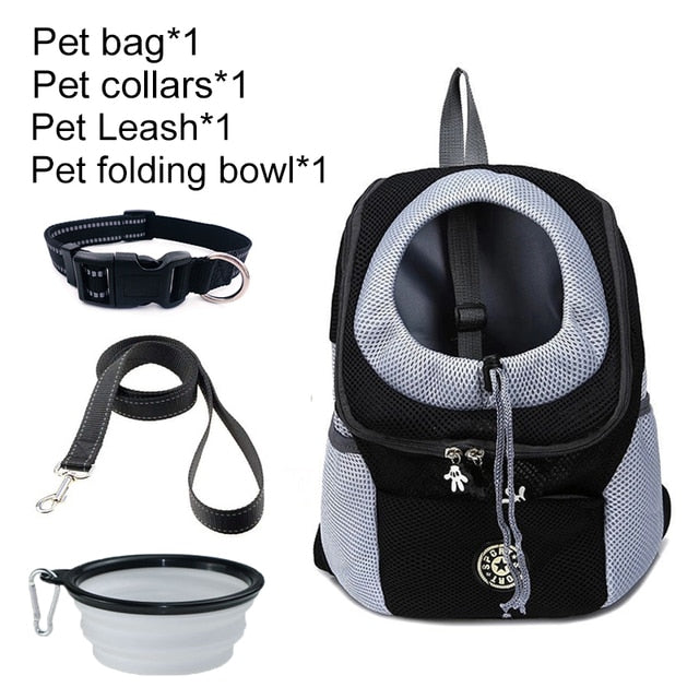 Pet Travel Carrier Bag Black set 1 / L for 10-13kg