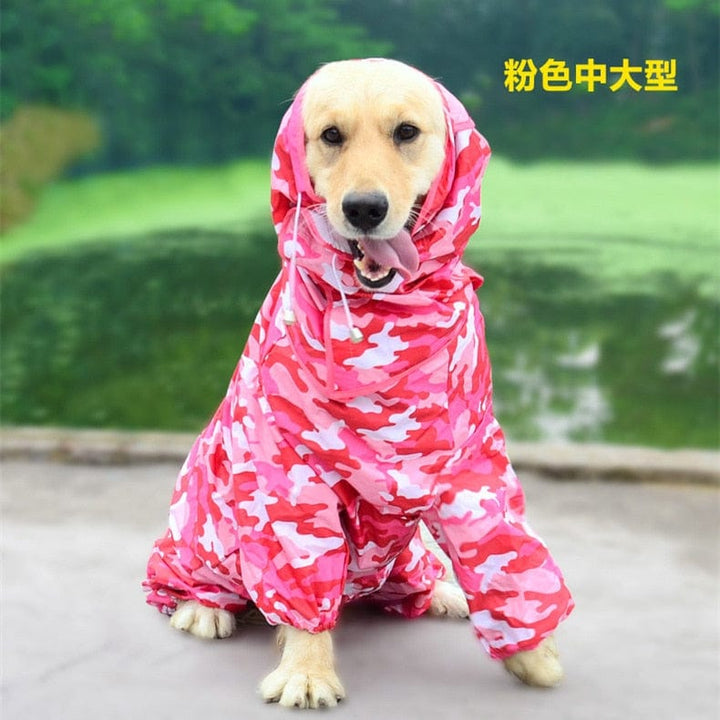 Dog Raincoat-Waterproof Jumpsuit Pink Camouflage / 28 GD Home Goods