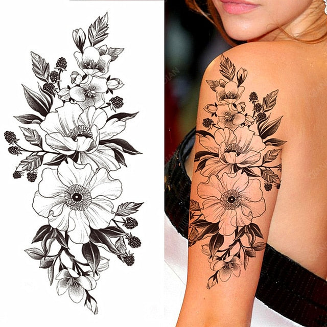 Flowers and Animals Body Tattoos 3 GD Home Goods