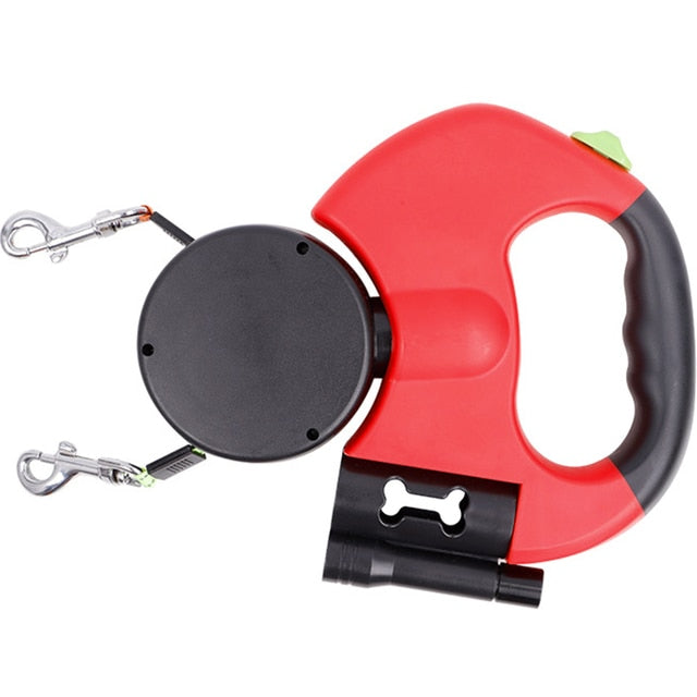 Automatic Dual Retractable Dog Leash Red GD Home Goods