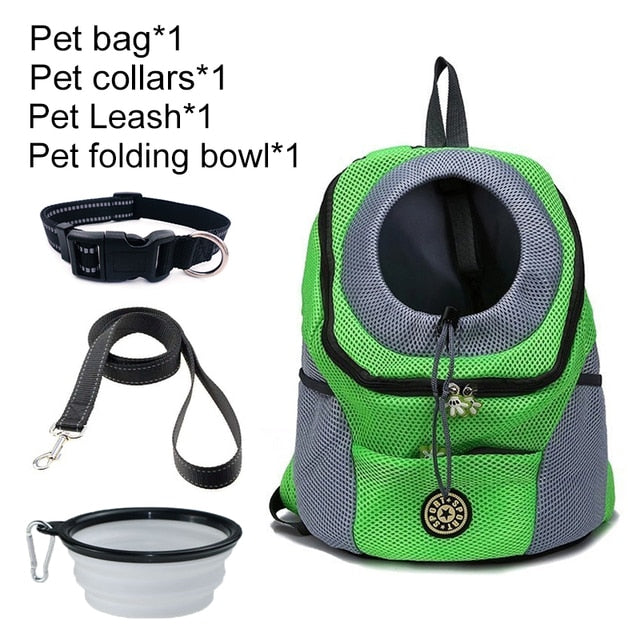 Pet Travel Carrier Bag Green Set 1 / S for 0-5kg