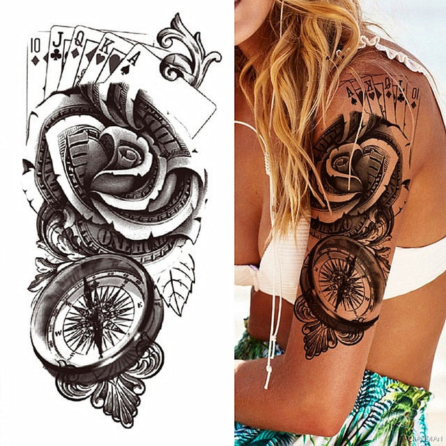 Flowers and Animals Body Tattoos 16 GD Home Goods