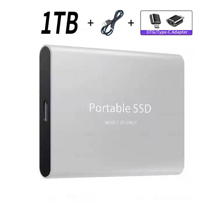Portable SSD Mobile Storage Silver 1TB