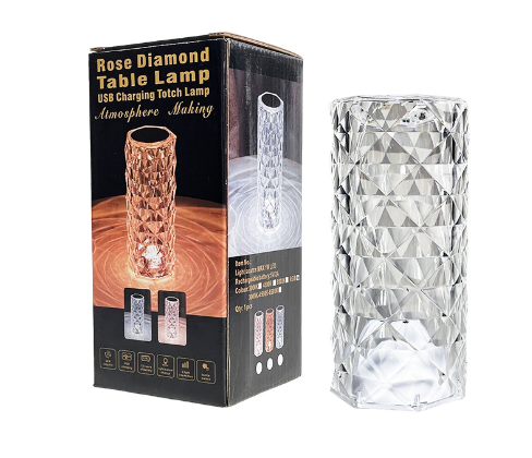 3D Effect Crystal LED Lamp 3CLR. Rechargeable(standard box) GD Home Goods