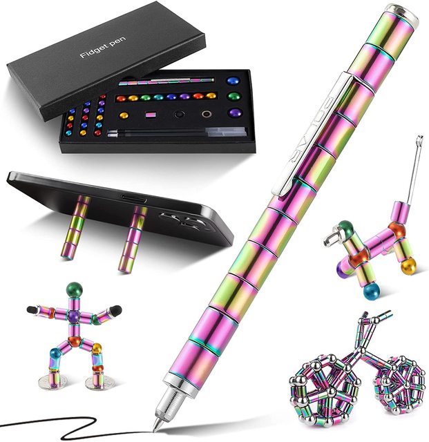 DIY Magnetic Fidget Pen Big Rainbow set GD Home Goods