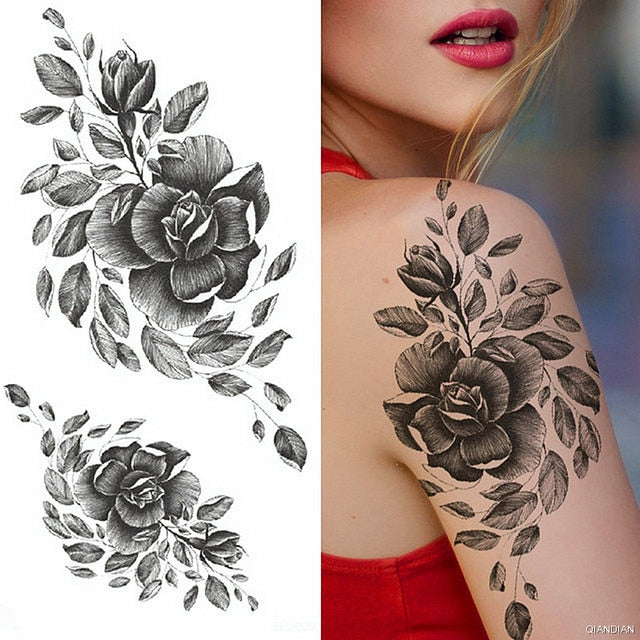 Flowers and Animals Body Tattoos 20 GD Home Goods