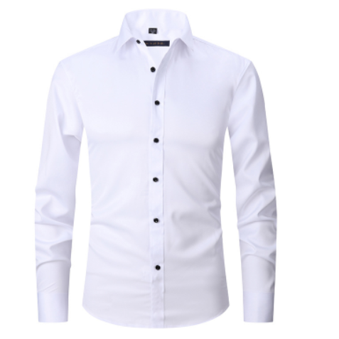 Anti-Wrinkle Men's Shirt 2-706 White / Asian M Label 39 GD Home Goods