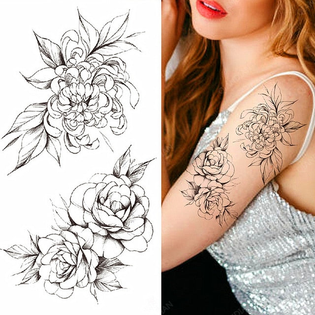 Flowers and Animals Body Tattoos 11 GD Home Goods