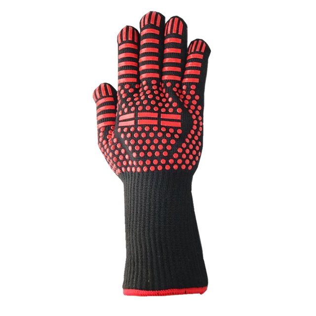 BBQ Gloves - Best BBQ Gloves for High temps Red Symbol 1pcs Hand wear GD Home Goods
