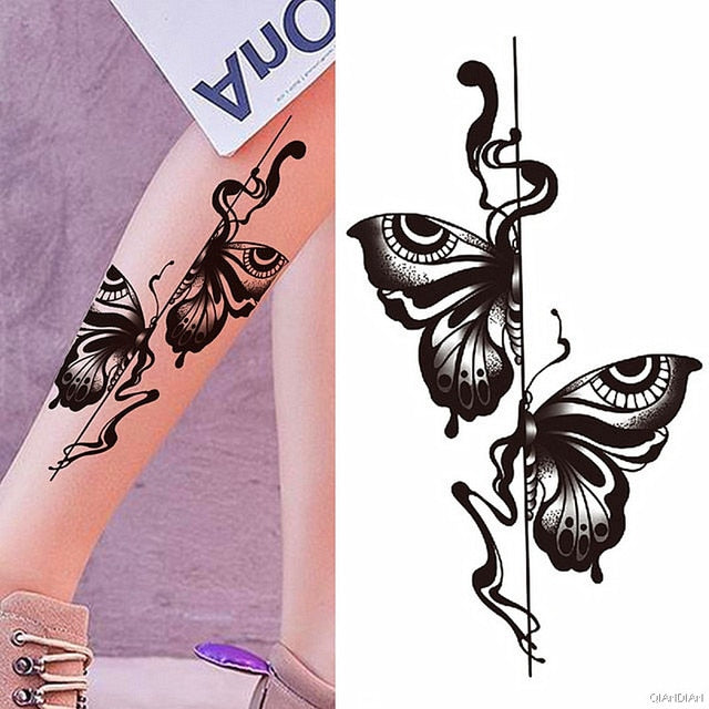 Flowers and Animals Body Tattoos 13 GD Home Goods