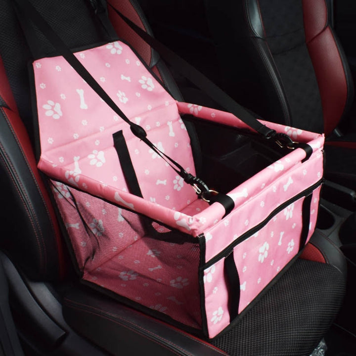 Pet Car Seat Bag Pink Bone Prints / 40x32x24cm