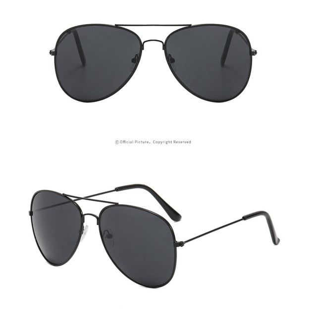 Polarized Classic Aviation Sunglasses Black Black / Metal