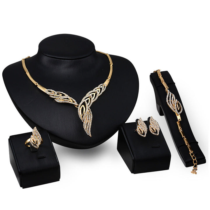 Gold Indian Bridal Jewelry Set 860010 Polybag Package