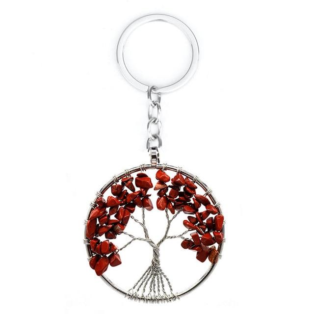 7 Chakra Tree of Life Keychain Red GD Home Goods