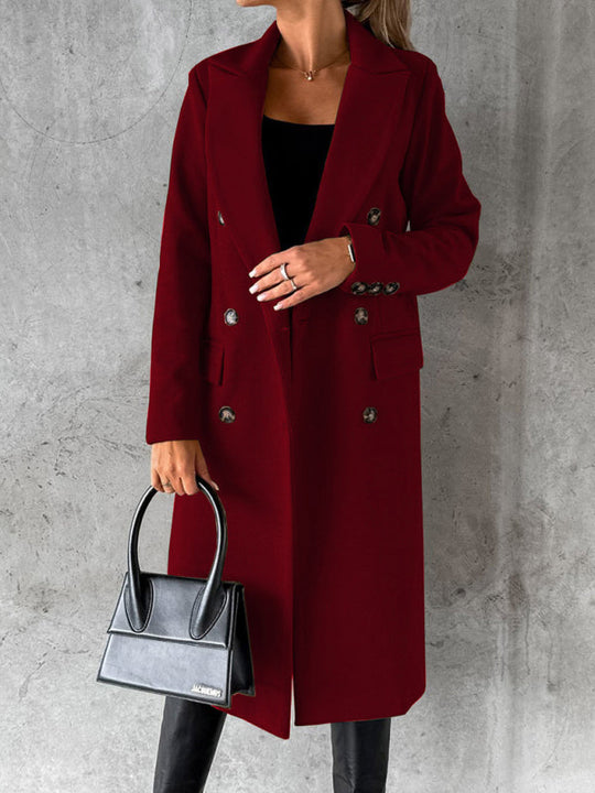 Business Casual Overcoat for Women Wine Red / XL GD Home Goods