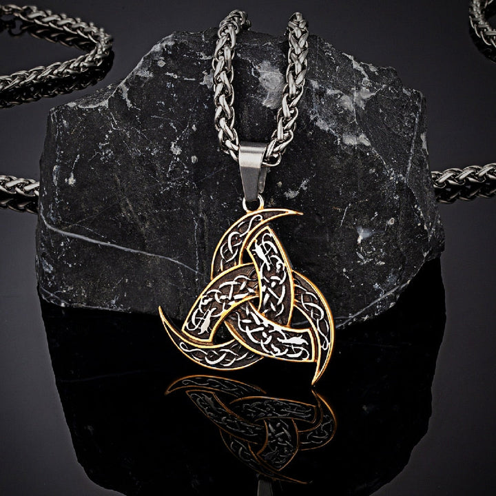 Odin's Horn Viking Necklace Gold Chain / 60CM