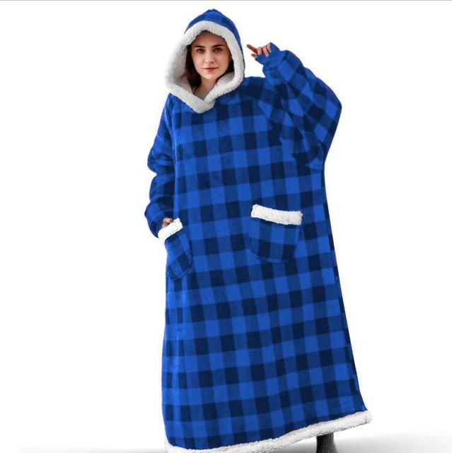 Blanket Sweatshirt Blue Gird / 150CM GD Home Goods