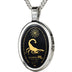 Scorpio Necklace Zodiac Pendant 24k Gold Inscribed on Onyx Stone 925 Sterling Silver GD Home Goods