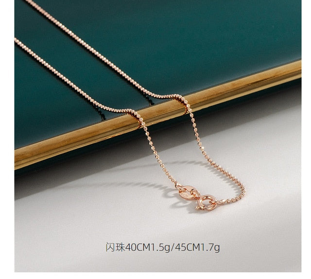 18K Rose Gold Plated Necklaces Shan Zhu / 40cm GD Home Goods