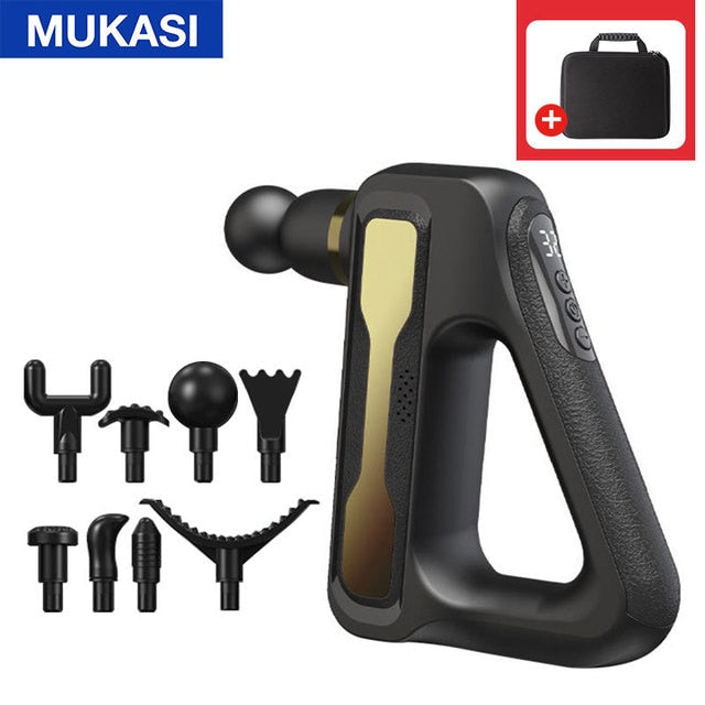 Triangle Muscle Massage Gun Gold With Bag / Type C Charge