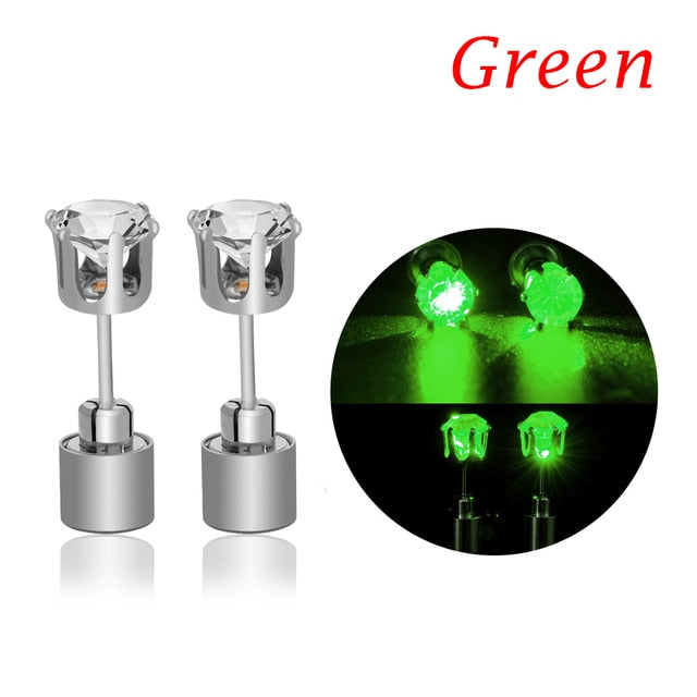 Crystal Earrings - LED Glowing Crystal Earrings Green / 1 PCS GD Home Goods