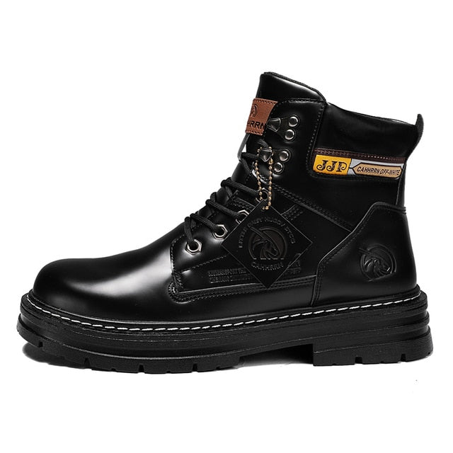 Men's Leather High Top Boots