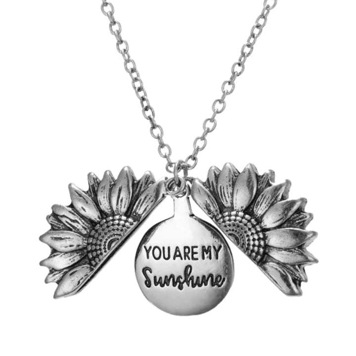 You Are My Sunshine Necklace Silver + Free Gift Packaging GD Home Goods