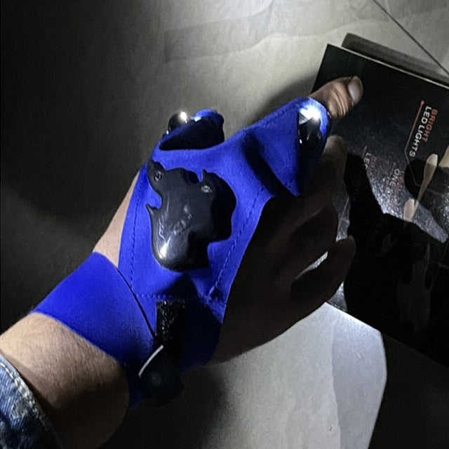 Flashlight Gloves - Rechargeable Flashlight Gloves Blue GD Home Goods