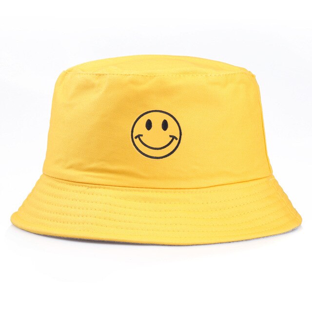 Adult Summer Caps Yellow Smile Face / 56-58cm GD Home Goods