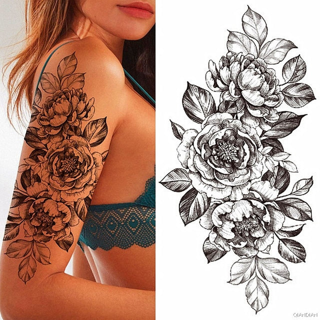 Flowers and Animals Body Tattoos 41 GD Home Goods