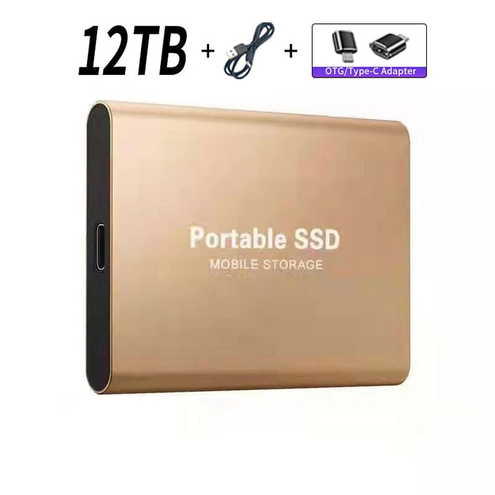 Portable SSD Mobile Storage Gold 12TB
