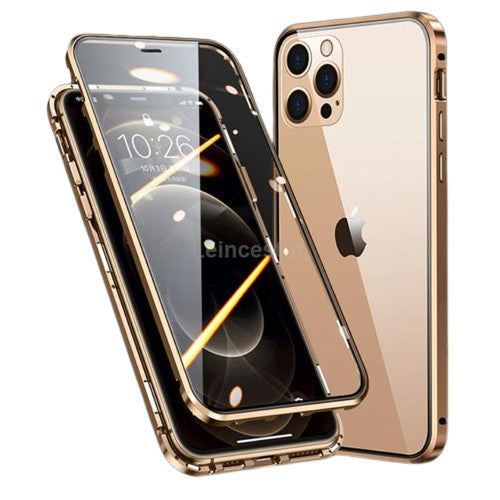 Clear Phone Case - Flip Magnetic iPhone Indestructible Clear Case Golden / iPhone 8 GD Home Goods