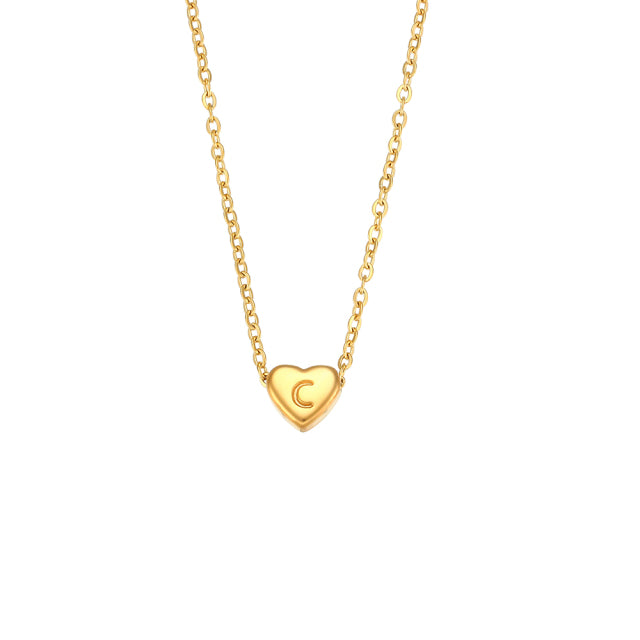 Heart-Shaped Pendant Necklace C
