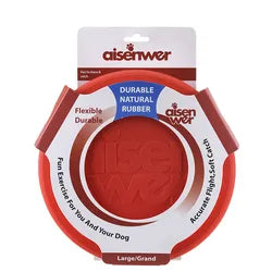 Dog rubber flying disc Red / 23cm GD Home Goods